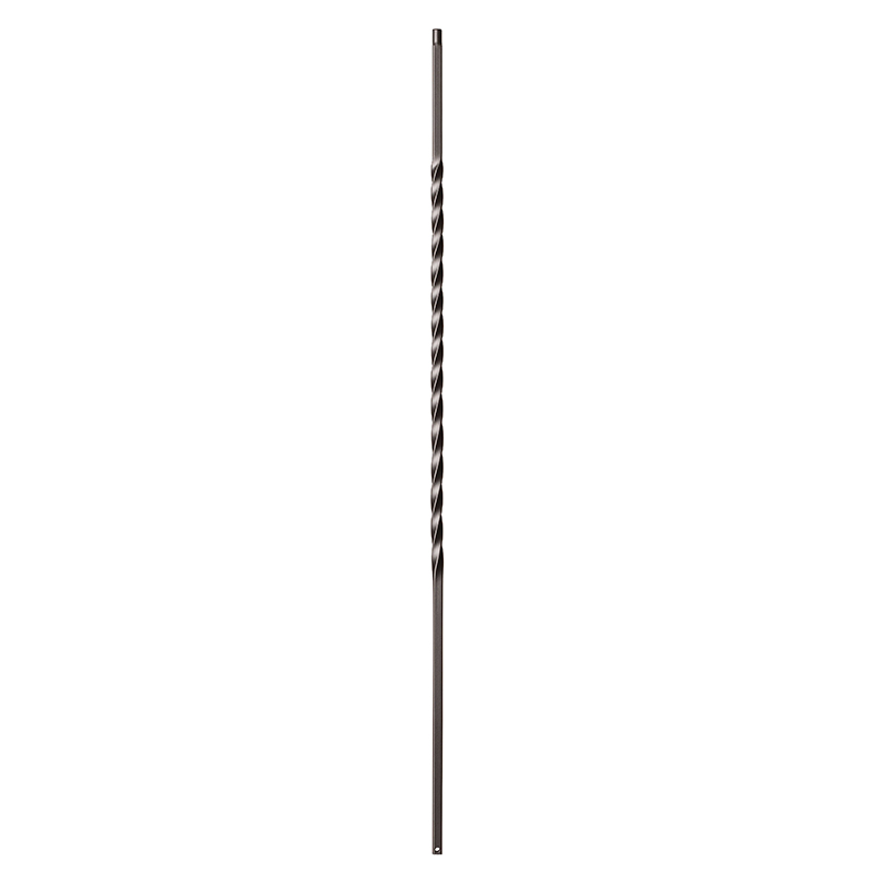 Twist Series 1/2" Square x 44"H Long 22" Twist Hollow Iron Baluster