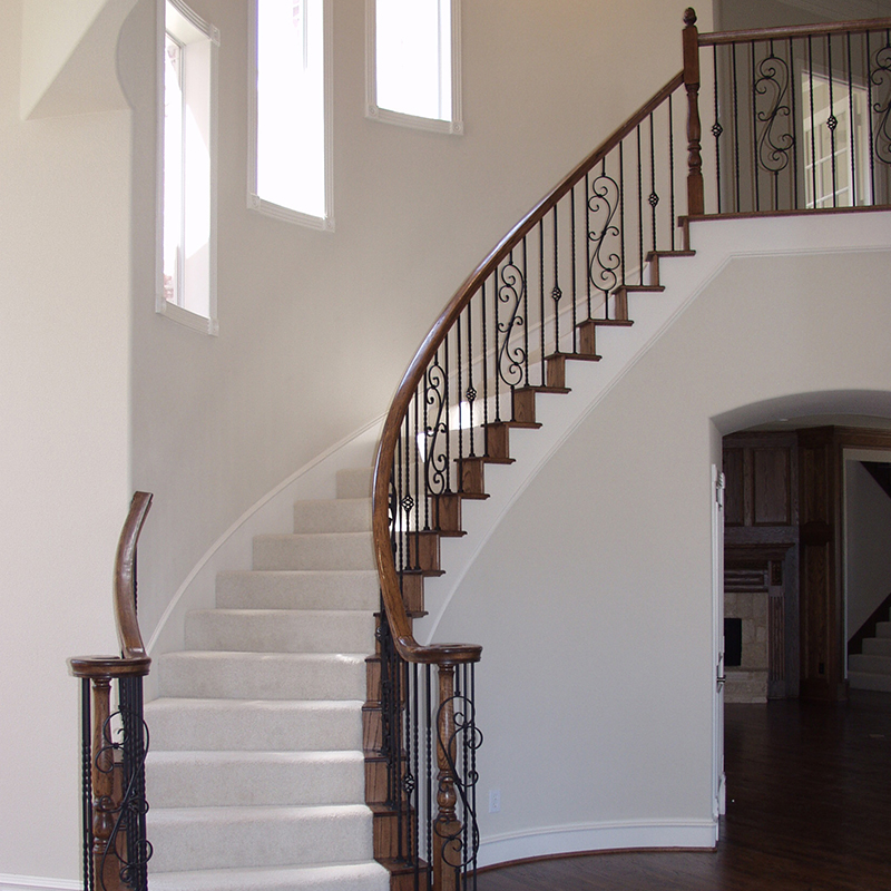 Scroll Series 1/2" Square x 44"H - 7" x 24" Scroll Hollow Iron Baluster